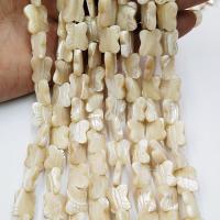 Natural Yellow Shell Beads, Butterfly, polished, DIY 