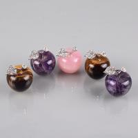 Gemstone Decoration, Apple, polished, for home and office 30*35mm 