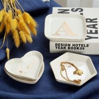 Jewelry Case and Box, White Porcelain, plated & for woman 