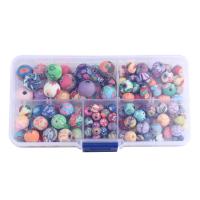 Polymer Clay Jewelry Beads, with Plastic Box, Rectangle, DIY 