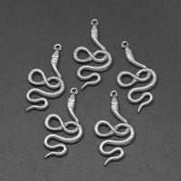 Stainless Steel Pendants, Snake, die-casting, DIY, silver color, 33*16*2mm Approx 1mm 