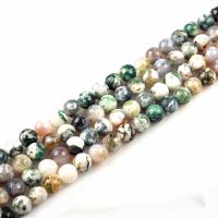 Natürlichen Baum-Achat-Perlen, Baumachat, rund, poliert, DIY & verschiedene Größen vorhanden, Länge:ca. 15.7 ZollInch, verkauft von Strang