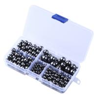 Magnetic Hematite Beads, with Plastic Box, polished, DIY, black 