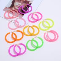 boucle d'oreille de cerceau acrylique, pour femme, plus de couleurs à choisir Vendu par paire