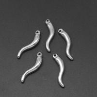 Stainless Steel Pendants, Snake, die-casting, DIY, silver color, 28*7*4mm 