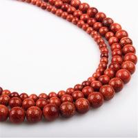 Goldstone Beads, Round, polished, DIY Approx 15.7 Inch 
