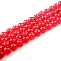 Perles de Cornaline, Rond, poli, DIY & normes différentes pour le choix, rouge Environ 15.7 pouce, Vendu par brin