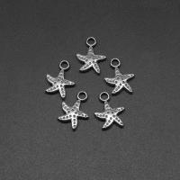 Stainless Steel Pendants, Starfish, die-casting, DIY, silver color, 16*13*2mm Approx 2mm 