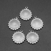 Stainless Steel Pendants, Sun, die-casting, DIY, silver color, 21*18*2mm Approx 1mm 