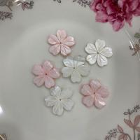 Dyed Shell Beads, Flower, polished, DIY 25mm 