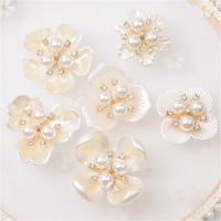Zinc Alloy Hair Accessories DIY Findings, with Resin, gold color plated & with rhinestone 