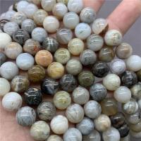 Natural Bamboo Agate Beads, Round, polished Approx 15 Inch 