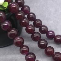 Natürliche Rosa Achat Perlen, rund, poliert, verschiedene Größen vorhanden, Länge:ca. 15 ZollInch, verkauft von Strang