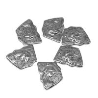 Stainless Steel Jewelry Charm, Trapezium, die-casting, DIY, silver color, 23*18*3mm 