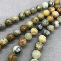 Natürliche verrückte Achat Perlen, Verrückter Achat, rund, poliert, verschiedene Größen vorhanden, Länge:ca. 15 ZollInch, verkauft von Strang
