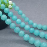 Blue Chalcedony Bead, Round, polished blue Approx 15 Inch 