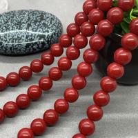 Round Crystal Beads, polished Dark Red Coral Approx 15 Inch 