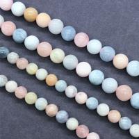 Morganit Perlen, rund, poliert, verschiedene Größen vorhanden, farbenfroh, Länge:ca. 15 ZollInch, verkauft von Strang