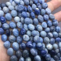 Perles Aventurine bleu , aventurine bleue, Irrégulière, poli, bleu Vendu par brin