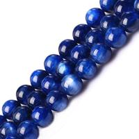 天然の藍晶石ビーズ, カヤナイト(藍晶石), ラウンド形, 塗る, DIY & 異なるサイズの選択, 無色, 長さ:約 39 センチ, 売り手 ストランド