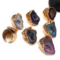 Natural Agate Druzy Finger Ring, fashion jewelry & Unisex 25-40mmuff0c20-30mm 