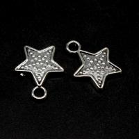 Stainless Steel Star Pendant, plated & DIY, metallic color plated, 15*12*2mm 
