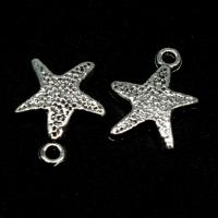 Stainless Steel Star Pendant, Starfish, plated & DIY, metallic color plated, 16*12*2mm 