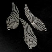 Edelstahl Wing Shape Anhänger, Flügelform, plattiert, unterschiedliche Farbe und Muster für die Wahl & DIY, metallische Farbe plattiert, 47*16*1mm, 500G/Tasche, verkauft von Tasche