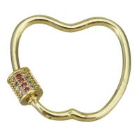 Brass Screw Clasp, plated, fashion jewelry & DIY & for woman, golden 