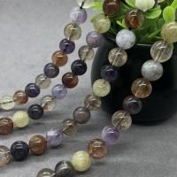 Сочетание цвета кварц бусы, Природный камень, Круглая, полированный, разный размер для выбора, длина:Приблизительно 15 дюймовый, продается Strand