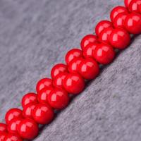 Perles en corail naturel, Rond, Oindre, DIY & normes différentes pour le choix, rouge Environ 39 cm, Vendu par brin