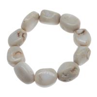 Natural Coral Bracelets, irregular, polished, fashion jewelry & for woman, white, 12*14 mm  16*24mm .5 Inch 
