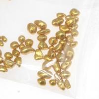 Metallic Glass Seed Beads, Glass Beads, irregular, DIY & no hole 4-6mm 