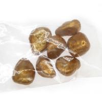 Metallic Glass Seed Beads, Glass Beads, irregular, DIY & no hole, golden, 0.8-1.5mm 