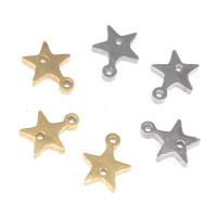 Stainless Steel Star Pendant, plated, DIY 8*7*1mm 