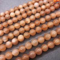 Sunstone Bead, Natural Stone, Round, polished Approx 15 Inch 