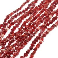 Perles en corail naturel, poli, DIY, rouge, 5mm, Vendu par brin