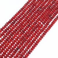 Perles en corail naturel, abaque, poli, DIY & normes différentes pour le choix, rouge, 5*3mm, Vendu par brin