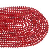 Natural Coral Beads, polished, DIY, red, 5mm 