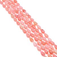 Perles en corail naturel, larme, poli, DIY, orange rougeâtre, 9*6mm, Vendu par brin