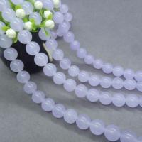 Gefärbter Marmor Perlen, rund, poliert, verschiedene Größen vorhanden, hellviolett, Länge:ca. 15 ZollInch, verkauft von Strang