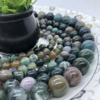 Natürliche Indian Achat Perlen, Indischer Achat, rund, poliert, verschiedene Größen vorhanden, hellviolett, Länge:ca. 15 ZollInch, verkauft von Strang