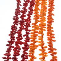 Perles en corail naturel, riz, poli, DIY, plus de couleurs à choisir, 4*12mm, Vendu par brin