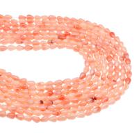 Natural Coral Beads, Teardrop, polished, DIY, reddish orange, 8*4mm 