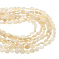 Perles en corail naturel, pepite, poli, DIY, beige, 8*3mm, Vendu par brin