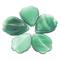 Green Agate Pendant, petals, polished, DIY, green, 24*18*3mm 