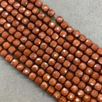Perles Jaspe rouge, cube, poli, DIY & facettes, 6mm, Vendu par brin