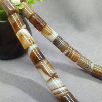 Natural Lace Agate Beads, Column, polished, DIY, coffee color Approx 15.4 Inch, Approx 