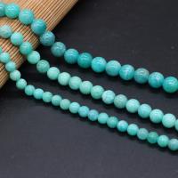 Perles amazonite, Rond, DIY & normes différentes pour le choix, bleu turquoise, Vendu par brin