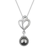 Rhinestone Zinc Alloy Necklace, with CRYSTALLIZED™ Crystal Pearl, fashion jewelry 